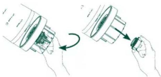 GE C7CGAAS4TW3 - INSERTING THE CHARCOAL WATER FILTER - 2