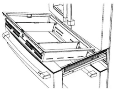 GE CGE29DP3TD1 - ⑤ REMOVING CONVERTIBLE DRAWER (on some models) - 1