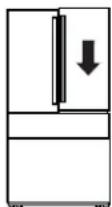 GE CGE29DP3TD1 - MISE À NIVEAU DES PORTES DU RÉFRIGÉRATEUR - 1