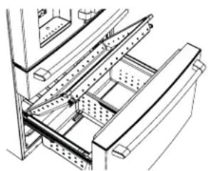 GE CGE29DM5TS5 - REMOVE PIZZA TRAY AND LOWER FREEZER BASKET (on some models) - 1
