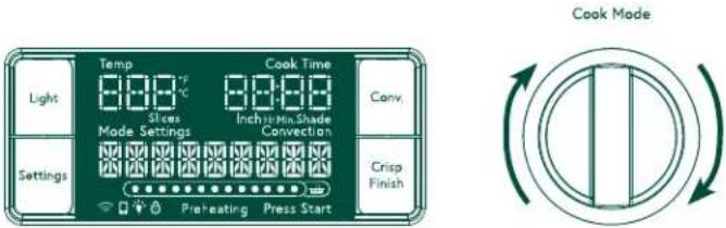 GE Couture C9OAAAS4RW3 - Selecting the Cooking Mode - 1