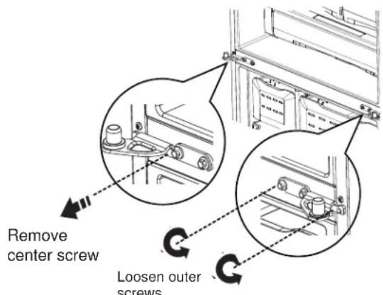 GE CGE29DP4TW2 - 4REMOVECENTER HINGE (if necessary) - 1