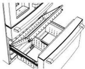 GE CGE29DP4TW2 - REMOVE PIZZA TRAY AND LOWER FREEZER BASKET (on some models) - 1