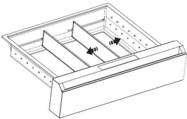 GE CGE29DP4TW2 - CONVERTIBLE DRAWER - Model CGE How To Adjust Printer Dividers - 1