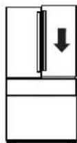 GE CGE29DP4TW2 - LEVEL THE REFRIGERATOR DOORS - 1