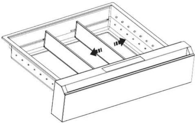 GE CGE29DP2TS1 - CONVERTIBLE DRAWER - Model CGE How To Adjust Drawer Dividers - 1