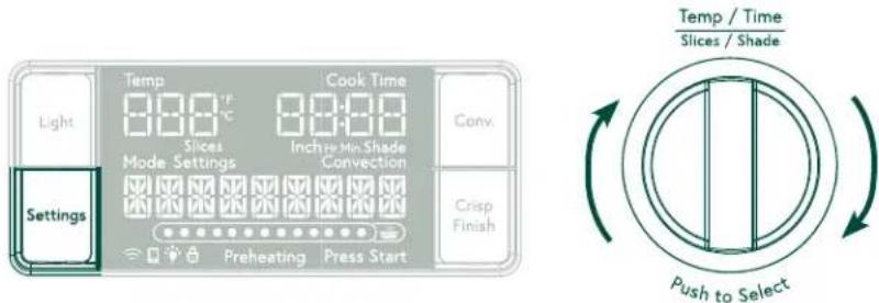 GE Couture C9OAAAS2RS3 - Settings - 1