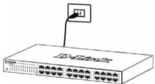 D-LINK DGS-1100-16V2 - Schritt 3 – An die Stromversorgung anschließen - 1