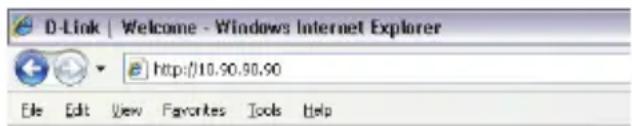 D-Link | Welcome - Windows Internet Explorer http://10.90.90.90 File Edit View Favorites Tools Help