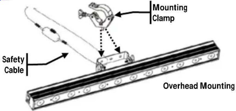 Chauvet COLORdash Batten-Quad 12 - Product Mounting Diagram - 1