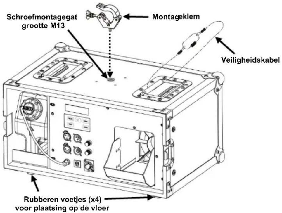 Chauvet Amhaze Whisper - Montagediagram van het product - 1