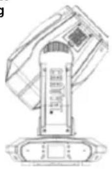 Chauvet Maverick MK1 Hybrid - Montagediagram van het product - 2
