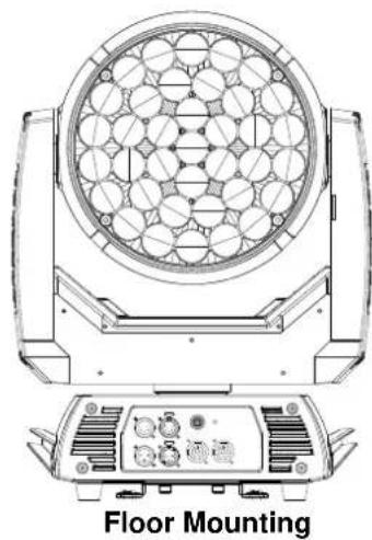 Chauvet Rogue R3 Wash - Product Mounting Diagram - 2