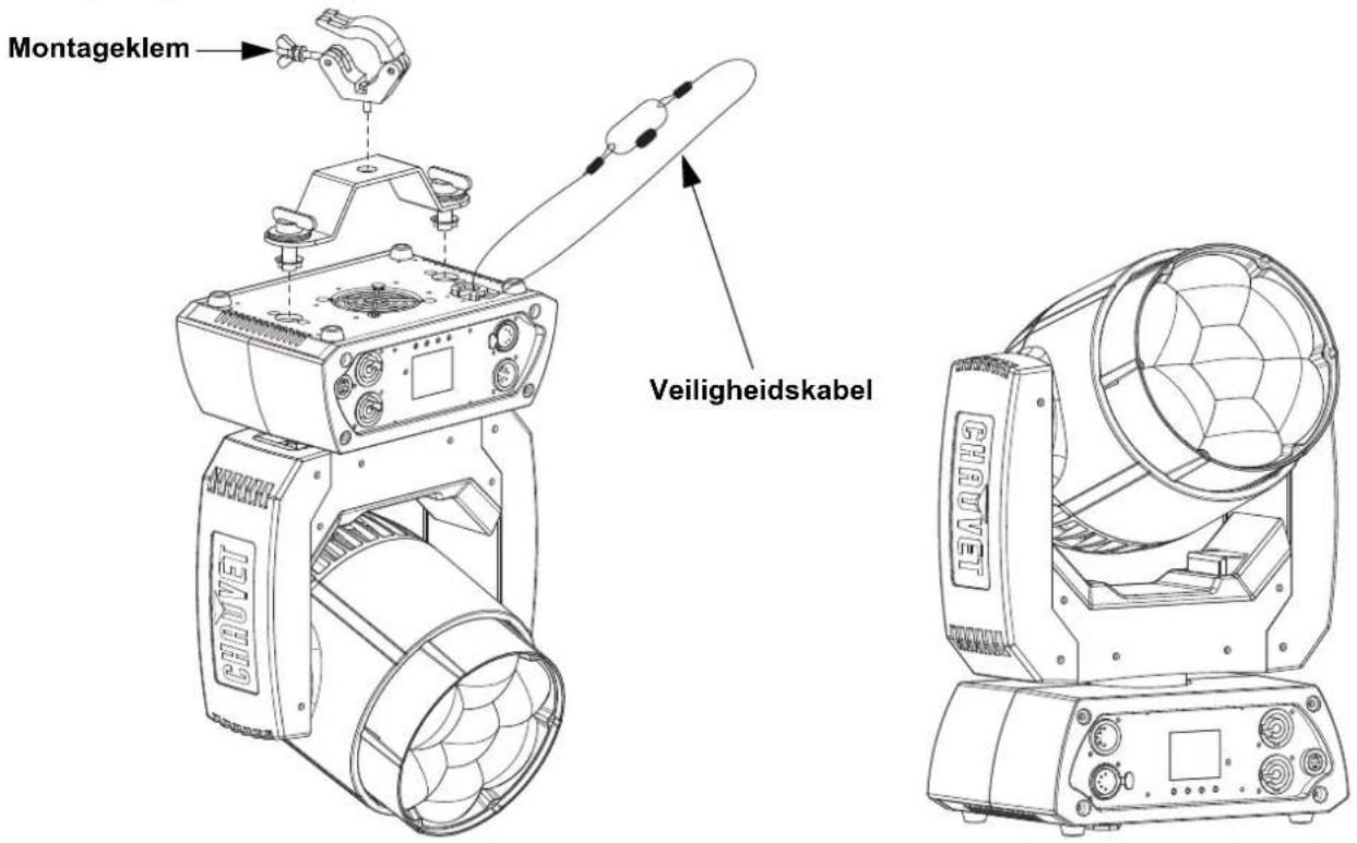 Chauvet Rogue R1 BeamWash - Montagediagram van het product - 1