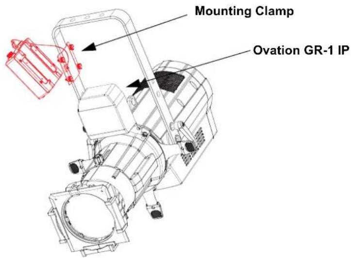 Chauvet Ovation GR-1 Adapter - Product Mounting Diagram - 1
