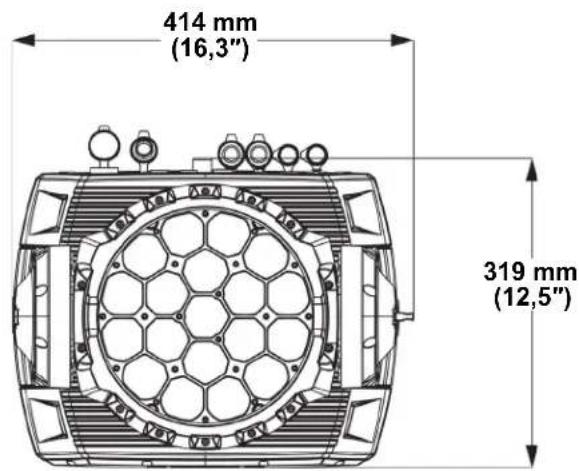 Chauvet Maverick Storm 1 Wash - Productafmetingen - 2