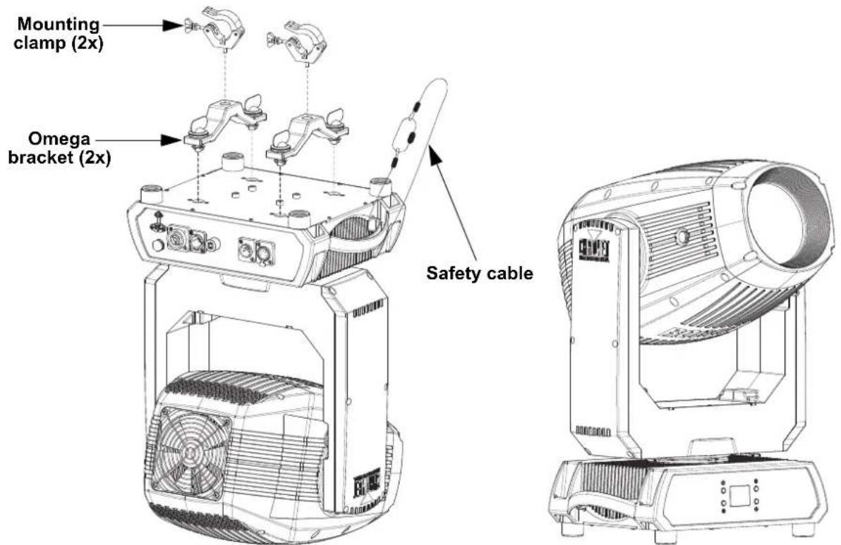 Chauvet Rogue Outcast 3 Spot - Mounting Diagram - 1