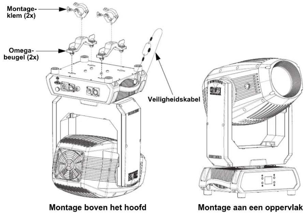 Chauvet Rogue Outcast 3 Spot - Montagediagram van het product - 1