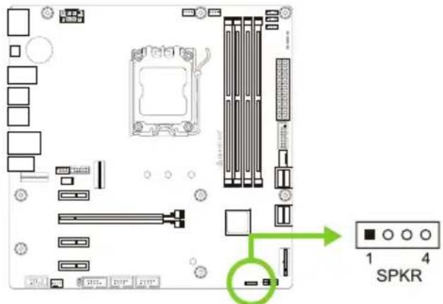 BIOSTAR B650MT-E PRO - SPKR: 扬声器接头 - 1
