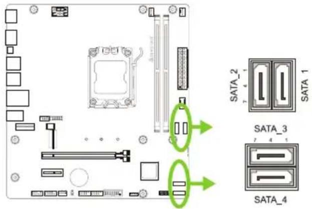 BIOSTAR A620MS - SATA\_1/ SATA\_2/ SATA\_3/ SATA\_4: 串行ATA 6.0 Gb/s 接口 - 1