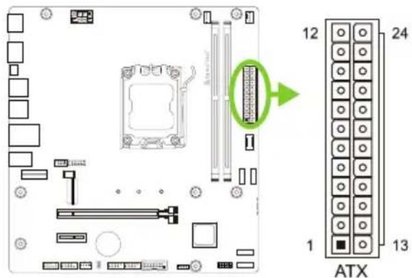 BIOSTAR A620MS - ATX: ATX电源接口 - 1