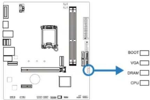 BIOSTAR H610MHP-E - Debug LED: 侦错 LED 指示灯 - 1