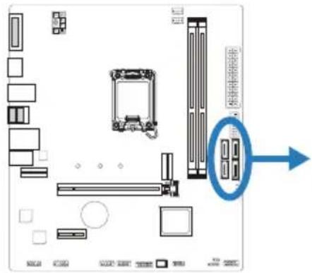 BIOSTAR H610MHP-E - SATA\_1/ SATA\_2/ SATA\_3/ SATA\_4: 串行ATA接口 - 1