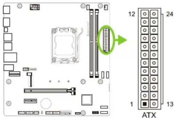 BIOSTAR B650MS2-E - ATX:ATX电源接口 - 1