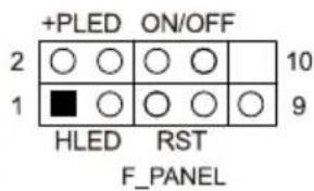 BIOSTAR B650MS2-E - F PANEL: 前置面板接头 - 2