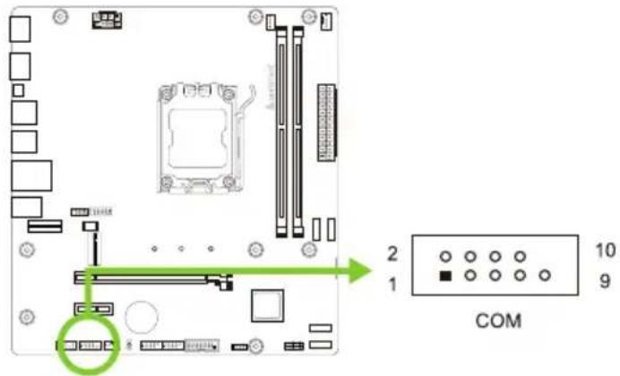 BIOSTAR B650MS2-E - COM: 串行端口 - 1