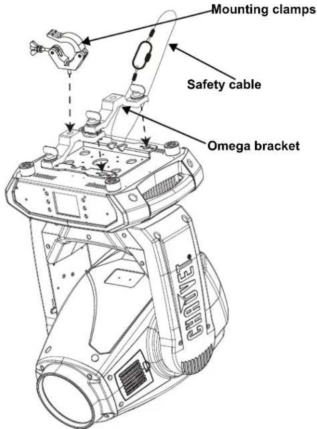 Chauvet Maverick MK1 Spot - Mounting diagram - 1