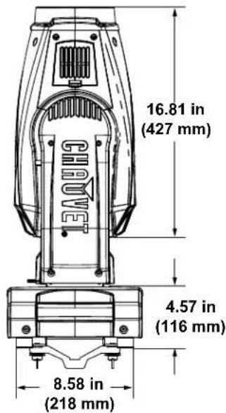 Chauvet Maverick MK1 Spot - Productafmetingen - 2