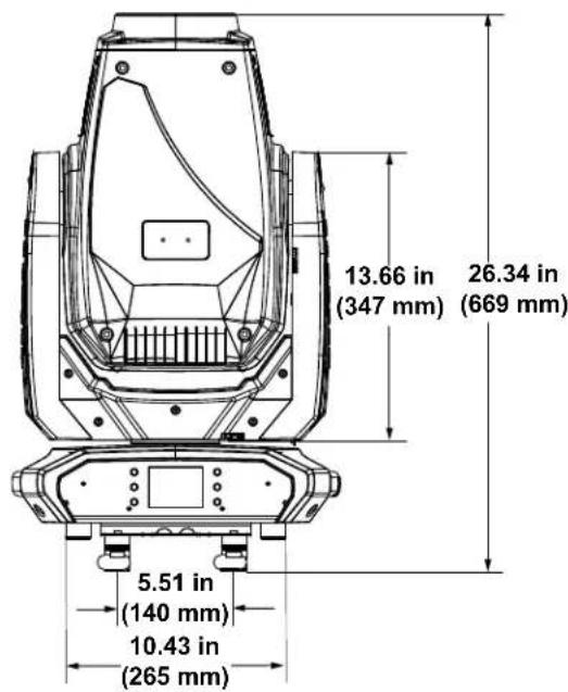 Chauvet Maverick MK1 Spot - Productafmetingen - 1