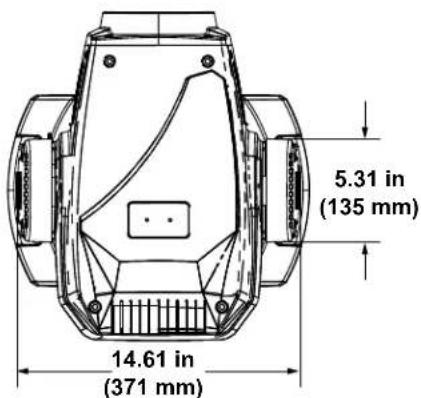 Chauvet Maverick MK1 Spot - Productafmetingen - 3