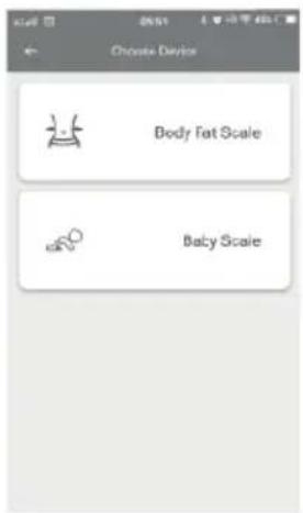 Choose Device Body Fat Scale Baby Scale