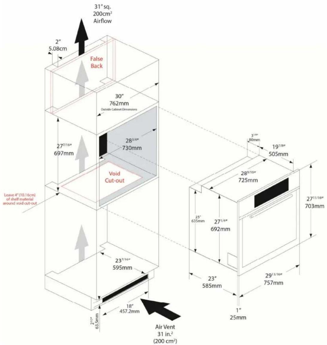 Porter & Charles SOPS76PS - SOPS76PS – Four Four Simple dimensions (installation murale) - 1