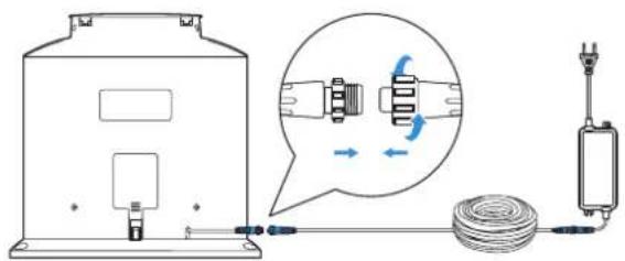 ECOVACS GOAT G1-800 - Verbinden Sie den Stromversorgungsanschluss mit dem Netzteil - 3