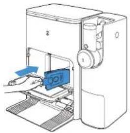 ECOVACS DEEBOT X2 COMBO - Clean the Dust Collection Cabin with a Dry Cloth and Put a New Dust Bag in - 1