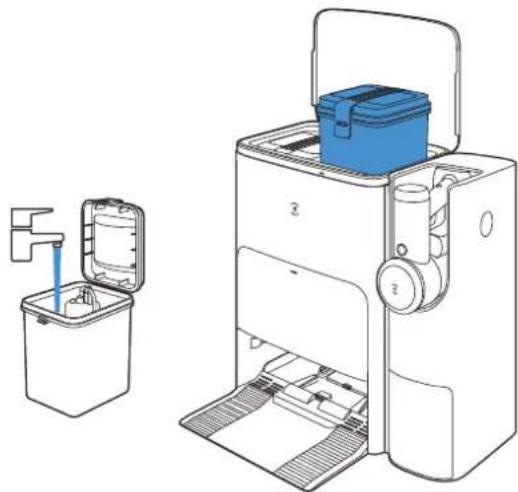 ECOVACS DEEBOT X2 COMBO - Fyll pa vatten i renvattentanken - 1