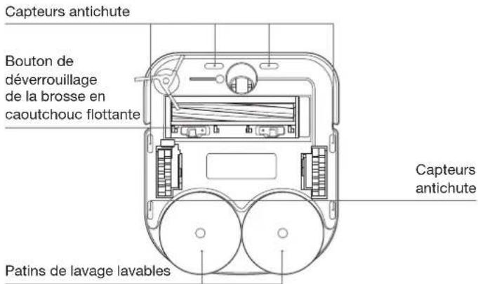 ECOVACS DEEBOT X2 COMBO - Vue de dessous - 3
