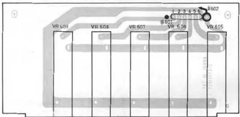VR 609 VR 608 VR 607 #601 1 2 3 4 5 6 #602 VR 606 VR 605
