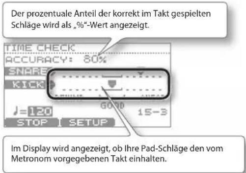 ROLAND TD-11 - Schlagen Sie das Pad im Takt zum Metronom an. - 1