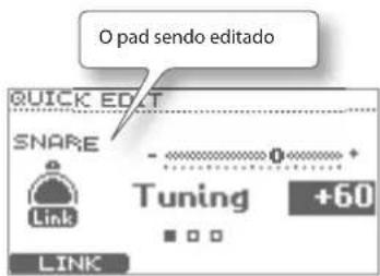 ROLAND TD-11 - Editando rapidamente um instrumento (QUICK EDIT) Apenas TD-15 - 1