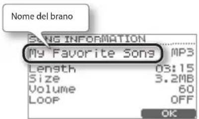 ROLAND TD-11 - Visualizzazione delle informazioni sul brano - 1