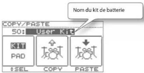 Nom du kit de batterie COPY/PASTE 50: User Kit KIT PAD SEL COPY PASTE