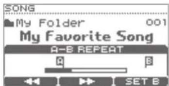 SONG My Folder 001 My Favorite Song A-B REPEAT B SET B