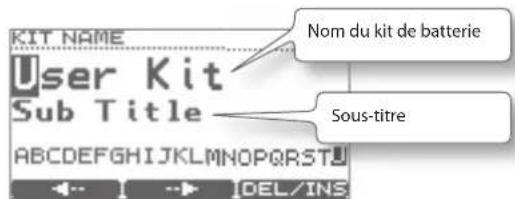 KIT NAME User Kit Sub Title Nom du kit de batterie Sous-titre ABCDEFGHIJKLMNOPQRSTUVWXYZ ABCDEFGHIJKLMNOPQRSTUVWXYZ IDEL/INS