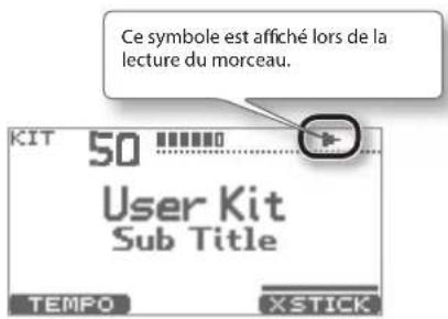 Ce symbole est affiché lors de la lecture du morceau. KIT 50 User Kit Sub Title TEMPO XSTICK