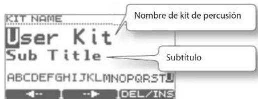 ROLAND TD-11 - Asignación de nombre a un kit de percusión - 1