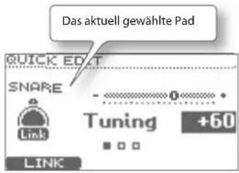ROLAND TD-11 - Schnelle Bearbeitung eines Instruments (QUICK EDIT) - 1